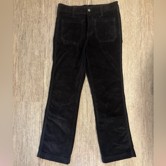 NEW Free People High Time Velvet Kick Flare Pants Black Boho High Rise Size 4 - Picture 3 of 4